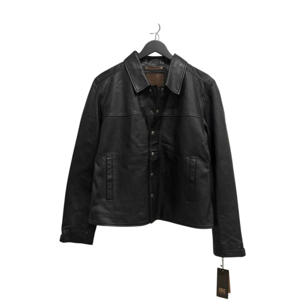 Frye Genuine Leather Trucker Jacket, note durability, soft, "buttery" feel. XL